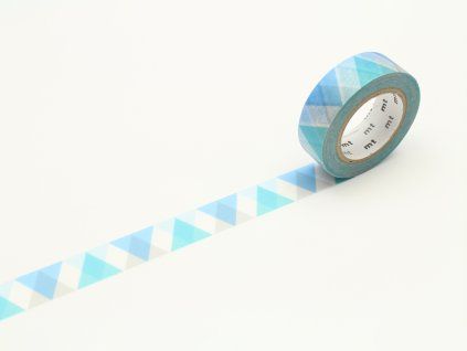 Produkt Washi páska vzorovaná - triangle and diamond blue